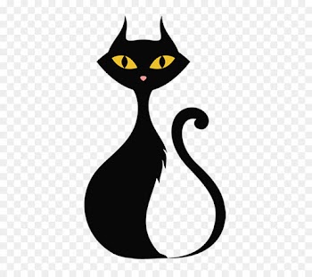 Cat, Black Cat, Drawing PNG