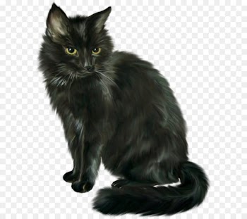 Cat Clip art - Black Cat Halloween Horror 