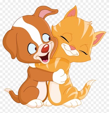 Cat Clipart Gato - Cartoon Cat And Dog