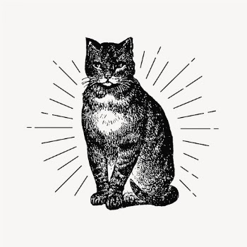 Cat clipart, vintage pet drawing | Free Vector Illustration - rawpixel