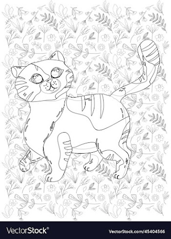 cat coloring page
