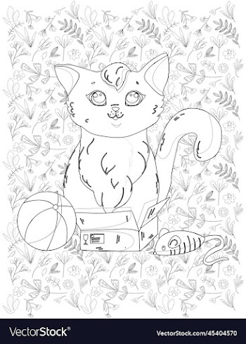 cat coloring page