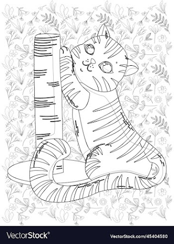 cat coloring page