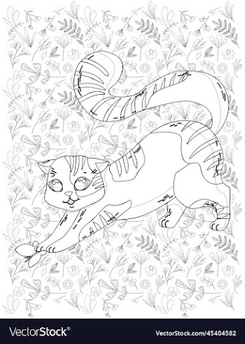 cat coloring page