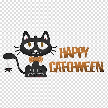 Cat Craft Halloween Logo Pumpkin, Cat transparent background PNG clipart