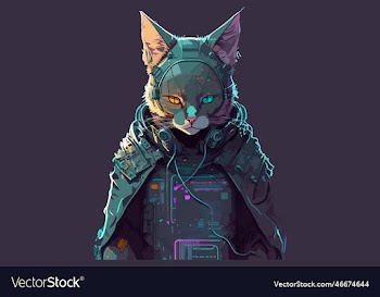 cat cyberpunk