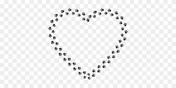 Cat Dog Felidae Paw Heart - Paw Print Heart Frame
