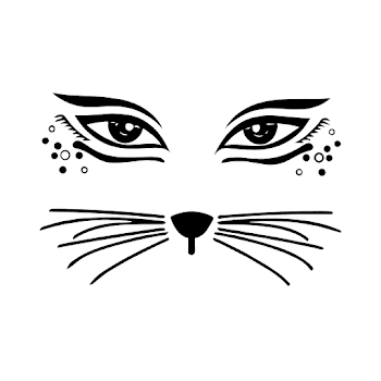 Cat Face Whiskers Eyes Nose png Cut File Cricut File | PNGio