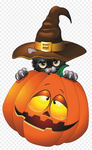 Cat Halloween Jack-o-lantern Clip art - Witch Cat 