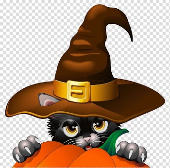 Cat Halloween Pumpkin , Cat transparent background PNG clipart