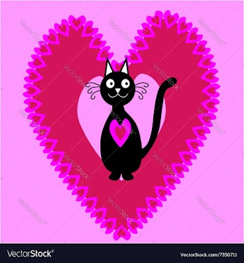 Cat in Love vector image