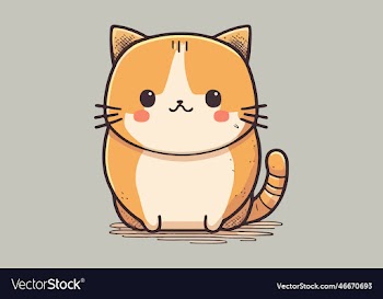 cat kawaii character cartoon