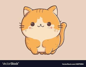 cat kawaii character cartoon