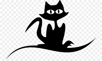 Cat Kitten Silhouette Clip art - Airheads Cliparts 