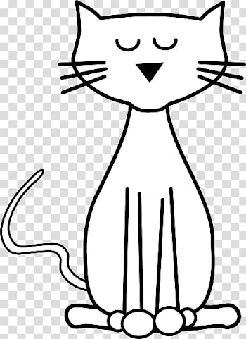 Cat Line art , cat outline transparent background PNG clipart