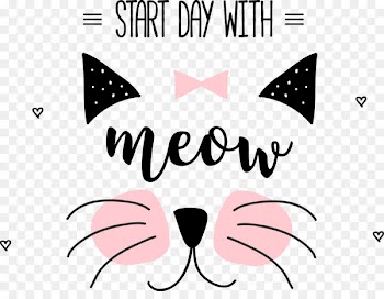 Cat Meow Illustration - Cartoon cat 