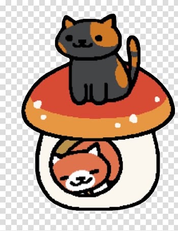 Cat Neko Atsume Neko manma Steemit , mushroom house transparent background PNG clipart