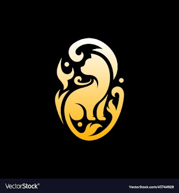cat ornament luxury creative logo