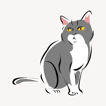 Cat, pet clipart, illustration vector. | Free Vector - rawpixel