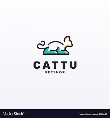 cat pet shop logo
