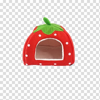 Cat Puppy Dog Cage Pet, Red and white strawberry cat litter transparent background PNG clipart