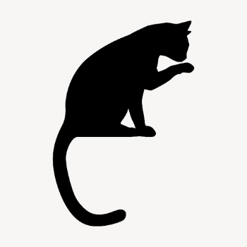 Cat silhouette clipart, animal illustration | Free Vector - rawpixel