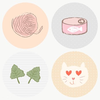 Cat story highlights icon set for social media transparent png | Free  transparent png - 2265114