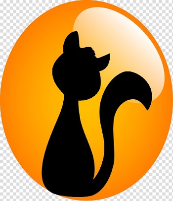 Cat Symbol Silhouette , Halloween transparent background PNG clipart
