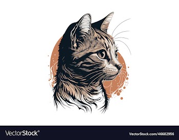 cat tattoo black and white