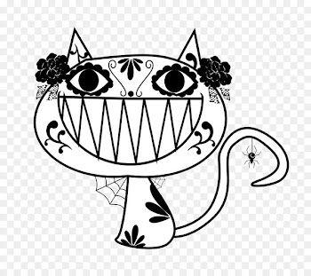Cat Tiger Drawing Line art Image - la catrina 