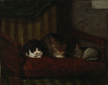 Cat with kittens, 1863, by Adolf | Free Photo - rawpixel