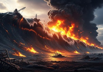 Catastrophic Tsunami with Explosions