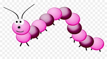 caterpillar insect pink larva clip art