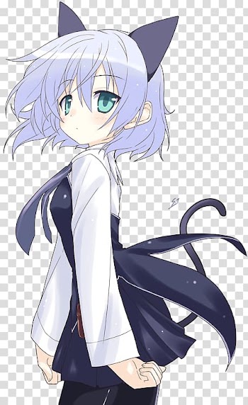 Catgirl Anime Manga Chibi, Anime transparent background PNG clipart