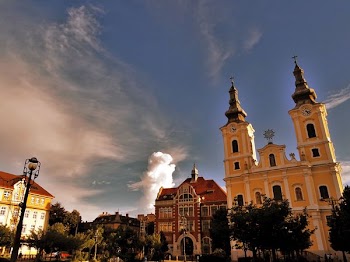 Cathedral Beside Building Under Blue Sky
