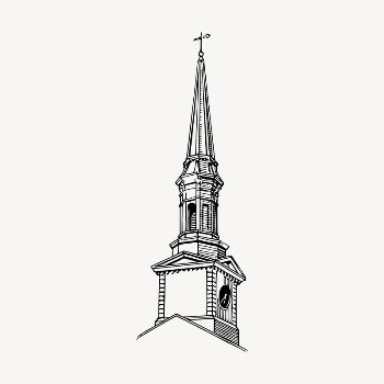 Cathedral steeple drawing, vintage architecture | Free Vector Illustration - rawpixel