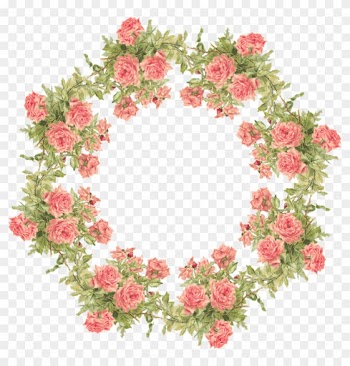 Catherine Klein Peach Roses Digital Elements - Flower Frame Png Transparent