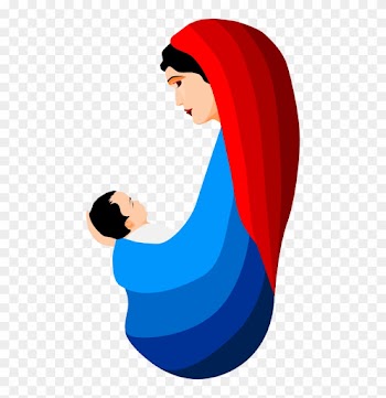 Catholic Christian Christmas Jesus Mary Nativity - Mary With Baby Jesus Clip Art