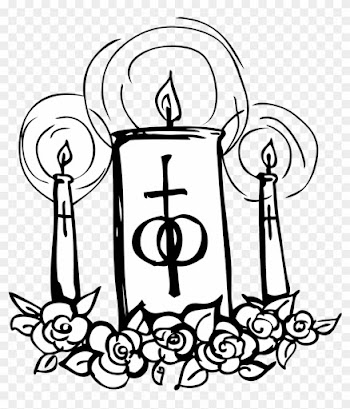 Catholic Church Catholicism Wedding Clip Art - Wedding Candle Clip Art