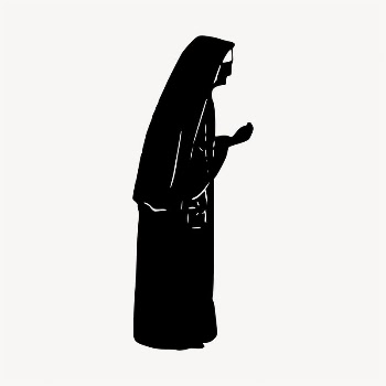 Catholic nun illustration clipart vector. | Free Vector - rawpixel