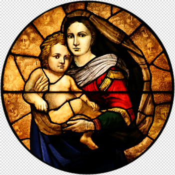 Catholic Stained Glass Window PNG Free Download