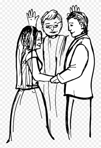 Catholic Wedding Clipart Free Images - Church Wedding Drawing