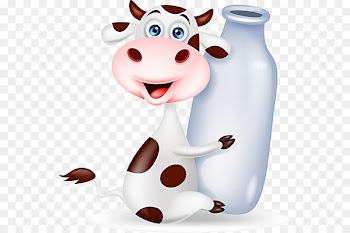 Cattle Milk bottle Cartoon - Milk cow 