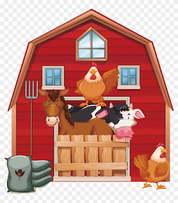 Cattle Silo Farm Barn Clip Art - Farm Barn Animals Free