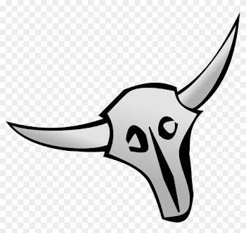 Cattle Skull Vector Clipart - Cartoon Cow Skull