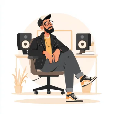 Caucasian Music Producer in Awe Caucasian Music Producer in Awe