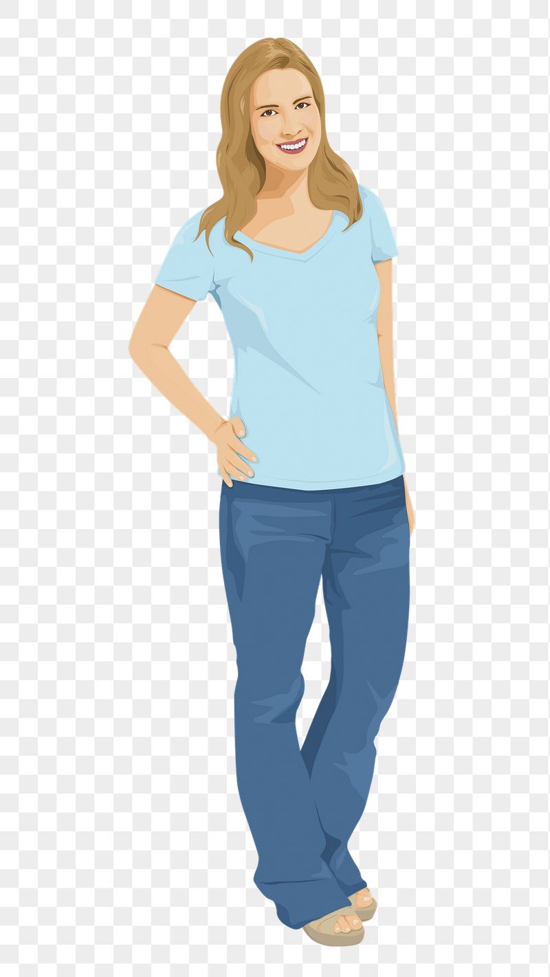 Caucasian png woman sticker, standing | Free PNG - rawpixel