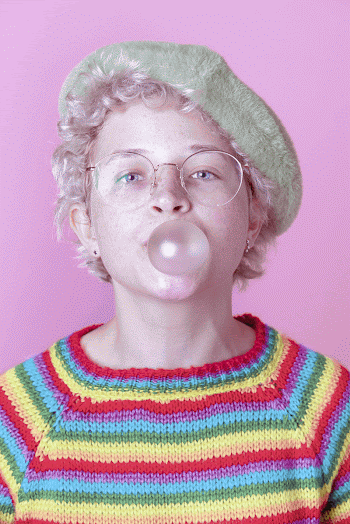 Caucasian woman blowing bubble gum | Free Photo - rawpixel