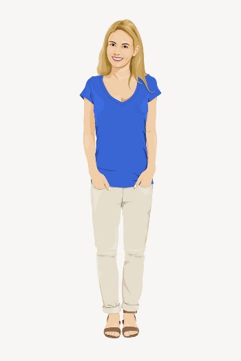 Caucasian woman standing illustration psd | Free PSD - rawpixel