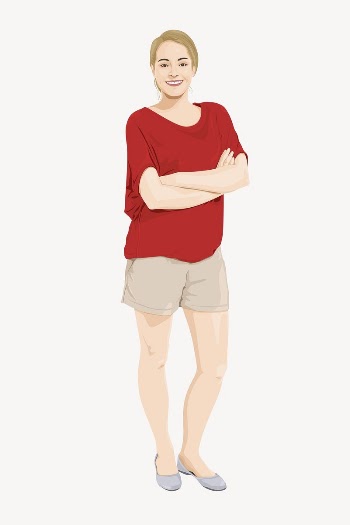 Caucasian woman standing illustration psd | Free PSD - rawpixel